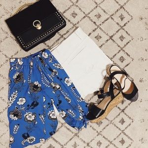 High waisted white shorts